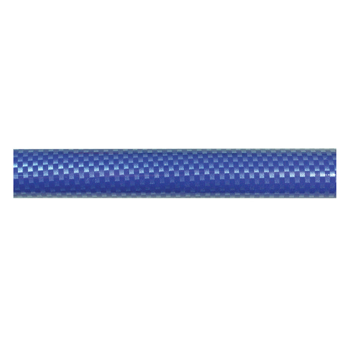Plastic Handled Folding Extendable Walking Stick - Blue & Grey Checkered Pattern Loops