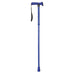 Foldable Walking Stick with Ergonomic Rubber Handle - 5 Height Settings - Blue Loops