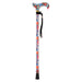 Deluxe Ambidextrous Walking Cane - 10 Height Settings - Floral Pattern Loops