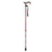 Deluxe Ambidextrous Walking Cane - 10 Height Settings - Floral Pattern Loops