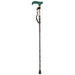 Deluxe Ambidextrous Foldable Walking Cane - 5 Height Settings - Emerald Floral Loops