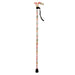 Deluxe Ambidextrous Foldable Walking Cane - 5 Height Settings - Floral Pattern Loops