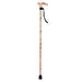 Deluxe Ambidextrous Foldable Walking Cane - 5 Height Settings - Floral Pattern Loops