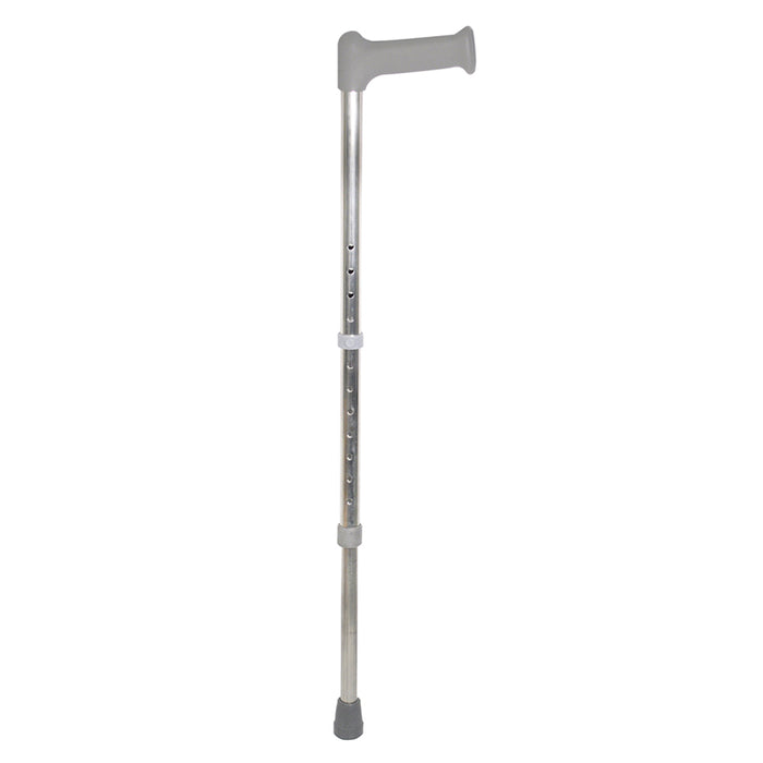 Ambidextrous Lightweight Aluminium Walking Stick - 12 Height Settings - Large Loops