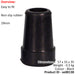 19mm Replacement Crutch Ferrule - Non Slip Black Rubber Tip - Easy to Fit Loops