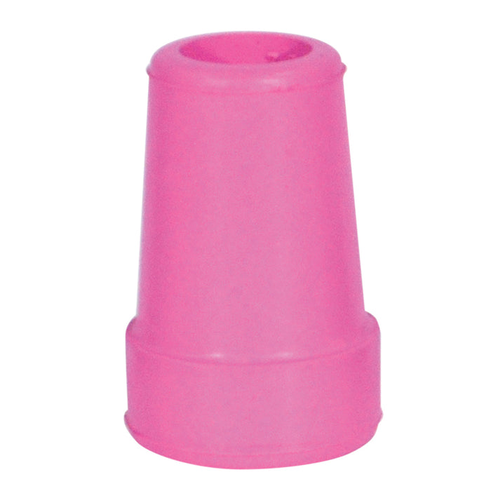 19mm Replacement Crutch Ferrule - Non Slip Pink Rubber Tip - Easy to Fit Loops