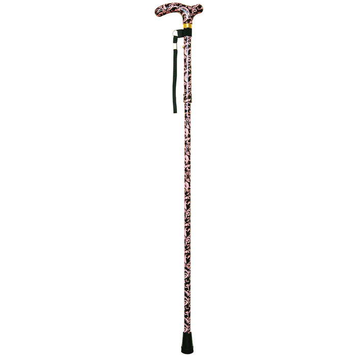 Deluxe Ambidextrous Foldable Walking Cane - 5 Height Settings - Femme Design Loops