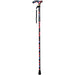 Deluxe Ambidextrous Foldable Walking Cane - 5 Height Settings - Kimono Loops