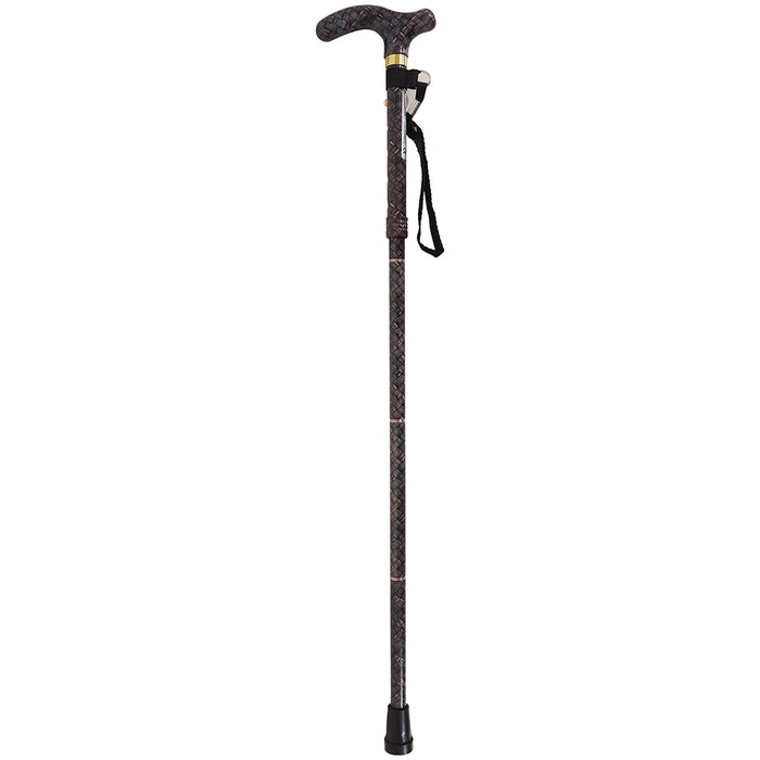 Deluxe Ambidextrous Foldable Walking Cane - 5 Height Settings - Maze Design Loops