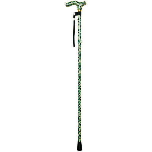 Deluxe Ambidextrous Foldable Walking Cane - 5 Height Settings - Camoflauge Loops