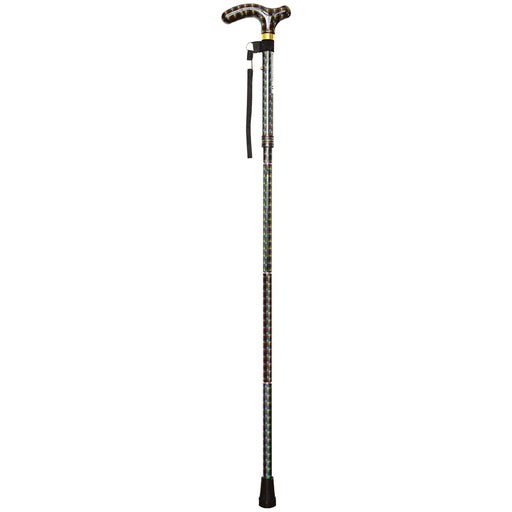 Deluxe Ambidextrous Foldable Walking Cane - 5 Height Settings - Homme Design Loops