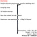 Left Handed Ergonomic Handled Walking Stick - Palm Grip - 14 Heght Settings Loops