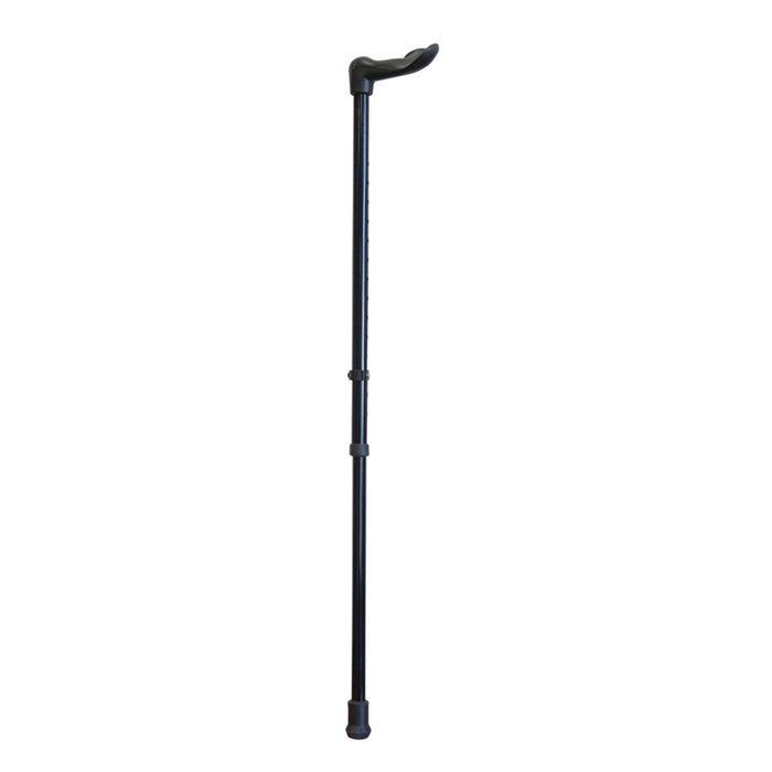 Left Handed Ergonomic Handled Walking Stick - Palm Grip - 14 Heght Settings Loops