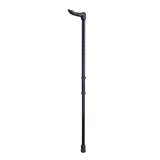 Right Handed Ergonomic Handled Walking Stick - Palm Grip - 14 Heght Settings Loops