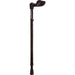 Right Handed Ergonomic Handled Walking Stick - Telescopic Height - Matt Black Loops