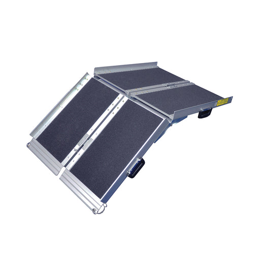 4ft Folding Suitcase Ramp - Robust Non Slip Surface - 272kg Weight Limit Loops