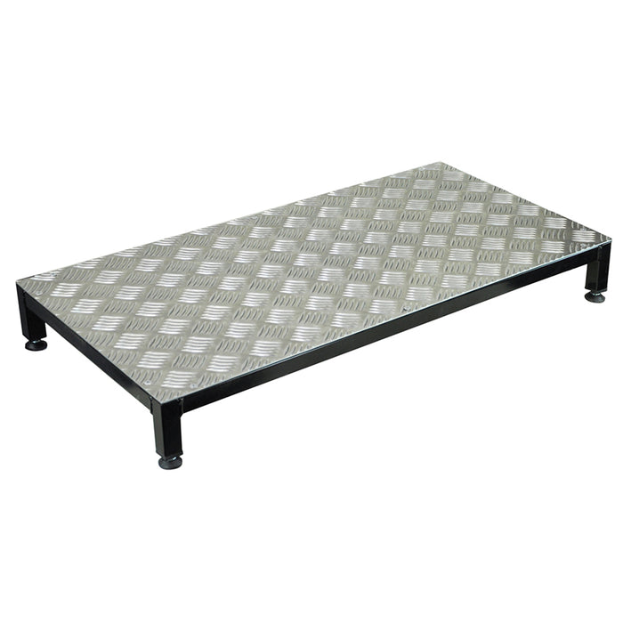 Lightweight Aluminium Half Step - Adjustable Height - 190kg Weight Limit Loops