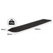 Threshold Edge Slip Resistant Rubber Ramp - 25 x 1070 x 205mm - Easy Install Loops