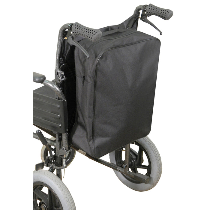 Black Mobility Scooter Storage Bag - Fits Most Scooters - One Large Compartment Loops