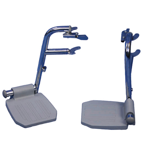 Pair of Footrests for ve00274 and ve00275 - Chrome Plated Swing Away Footrest Loops