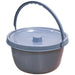 Grey Replacement Commode Bucket and Lid for ve00226 Folding Commode Loops