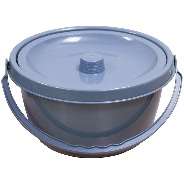 Grey Replacement Commode Bucket and Lid for ve00226 Folding Commode Loops