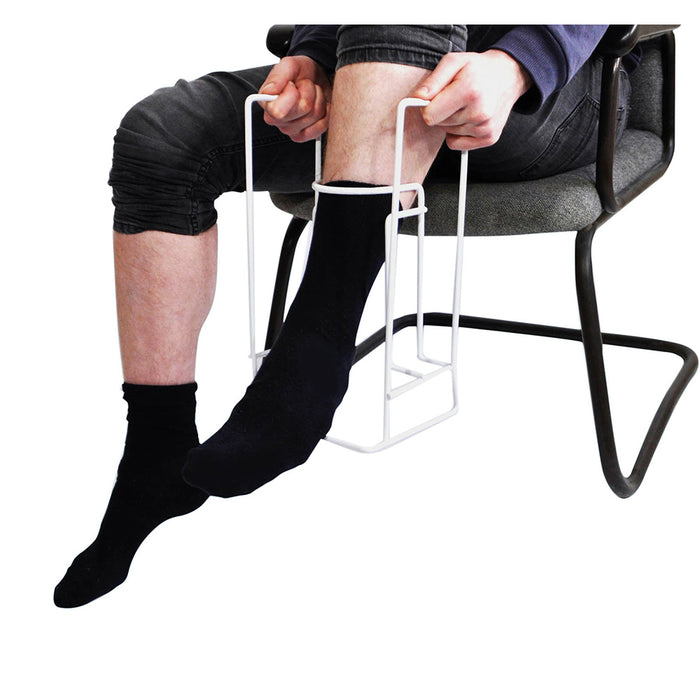 Sock and Stocking Dressing Aid Frame - Easy to Use Sock Aid - Dressing Helper Loops