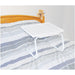 Portable White Bed Table for Reading Writing - Adjustable Laptop Bed Tray Loops