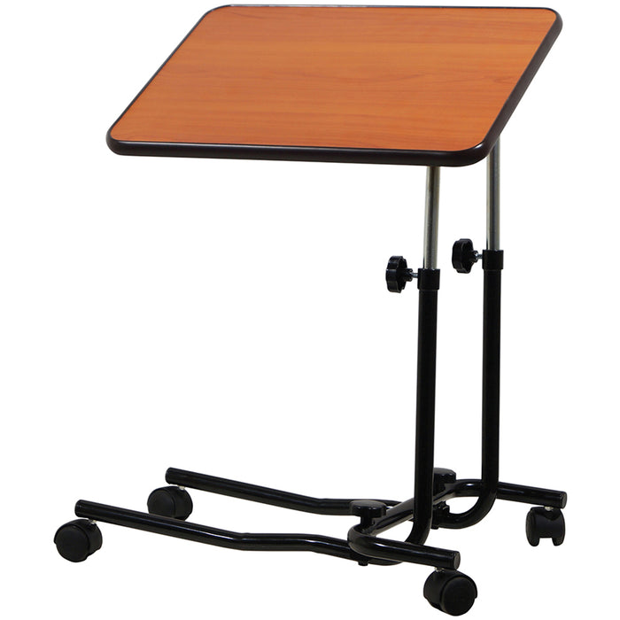 Mobile Multi Table - Height Adjustable Overbed Table - 550 x 410mm Surface Area Loops