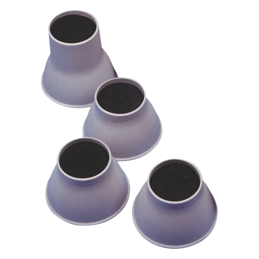 4 Pk Grey Plastic Bed Raisers - Supports Most Furniture - 140mm Height ...