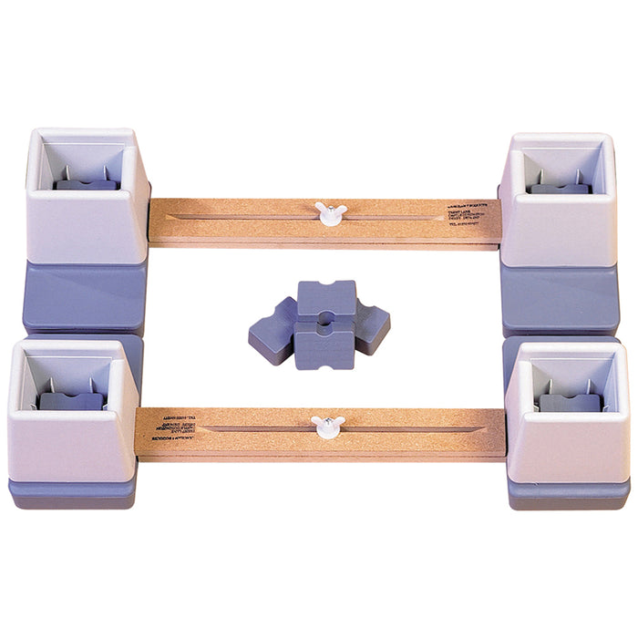 Adjustable Height and Width Bed Raisers - 610 890mm Width - Linked Bed Raiser Loops