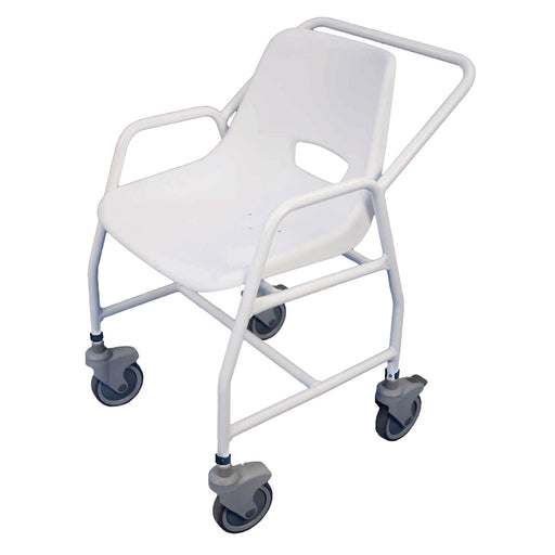 Mobile Shower Chair with Casters - 2 Brake Design 860 - 920mm Adjustable Height Loops