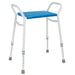 Heavy Duty Aluminium Shower Stool - Height Adjustable - Sturdy Side Handles Loops