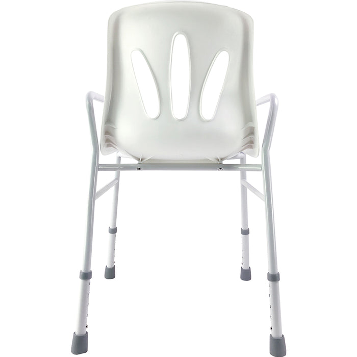 Height Adjustable Bathroom Shower Chair 820mm to 920mm - Built in Drainage Holes Loops