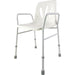 Height Adjustable Bathroom Shower Chair 820mm to 920mm - Built in Drainage Holes Loops