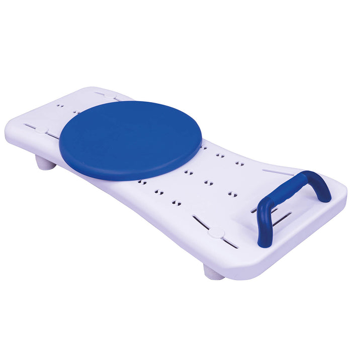 Width Adjustable Plastic Bath Board - Integrated Handle - Easy Drain Soap Dish Loops