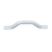 White Steel Pipe Grab Bar - 300mm Length - Rounded Safety Ends - Epoxy Coating Loops