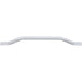 White Steel Pipe Grab Bar - 600mm Length - Rounded Safety Ends - Epoxy Coating Loops