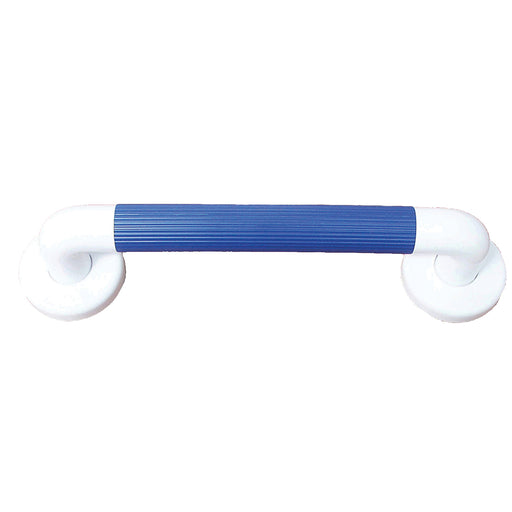 Bathroom Grab Bar with Blue Grip - 300mm Length - Reinforced Fixing Points Loops