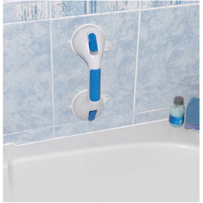 Suction Cup Grab Rail - Compact Support Handle - Tiled Wall Portable Grab Bar Loops