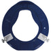 Blue One Piece Moulded Toilet Seat - Raised 2 Inches - Anti Bacterial Finish Loops