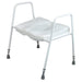 Bariatric Toilet Seat and Frame - Height Adjustable - Tubular Steel Frame Loops