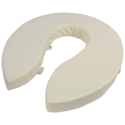 Foam Padded Raised Toilet Seat - Raised 2 Inches - Easy Install Removable Cover Loops