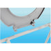 Raised Toilet Seat and Frame - Clip on Seat - 450 to 590mm Height - 154kg Limit Loops