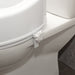 Ergonomic Raised White Plastic Toilet Seat - 4 Inch Height - Easy Install Loops