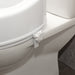 Ergonomic Raised White Plastic Toilet Seat - 6 Inch Height - Easy Install Loops