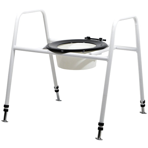 Bariatric Free Standing Toilet Seat and Frame - Splash Guard 247kg Weight Limit Loops