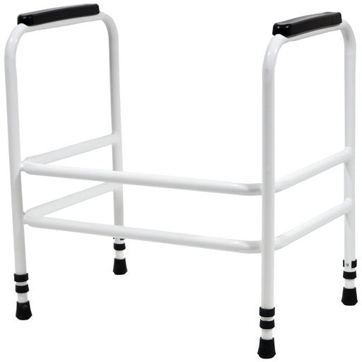 Height Adjustable Bariatric Toilet Frame - Free Standing - 254kg Weight Limit Loops