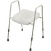 Raised Combined Toilet Seat and Frame 450 to 600m Height - Clip On and Off Seat Loops