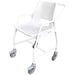 Mobile Shower Chair with Castors - 2 Brake Design - Fixed Height - Easy to Clean Loops